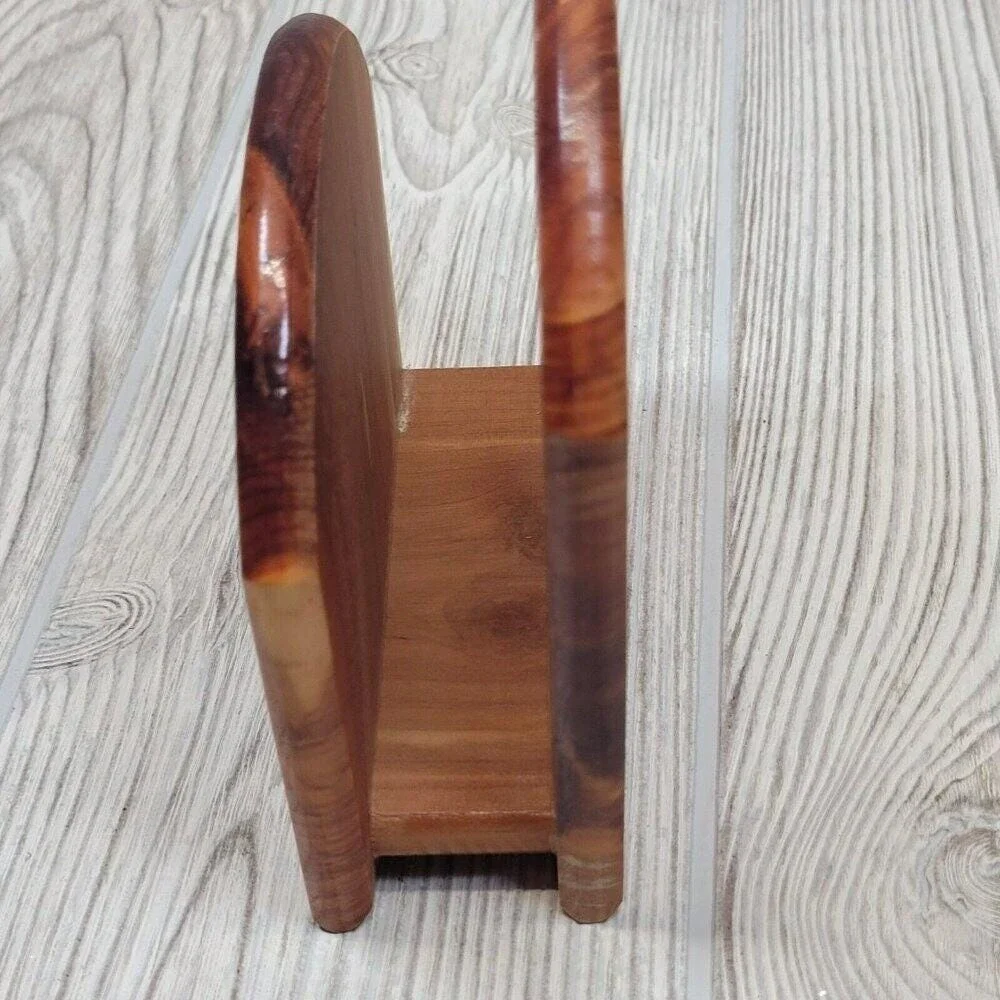 Buffalo Bills Museum Napkin Holder Cedar Wood Brown Vintage‎ Souvenir Colorado